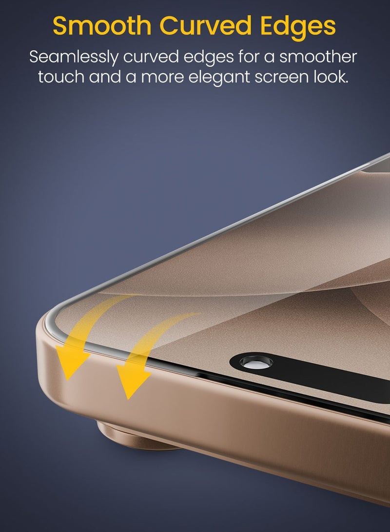 Remson Elite Guard Pro Tempered Glass Screen Protector HD Clear 9H Hardness Full Coverage with Installation Tool Kit compatible for iPhone 17 Pro 6.3-inch 2025 - Image 3