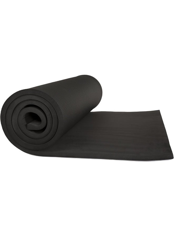 Wakeman Thick Yoga Mat - Double Sided 1/2-Inch Workout Mat - 72x24-Inch Exercise Mat for Home Gym Fitness or Pilates with Carrying Strap by Wakeman  - Image 5