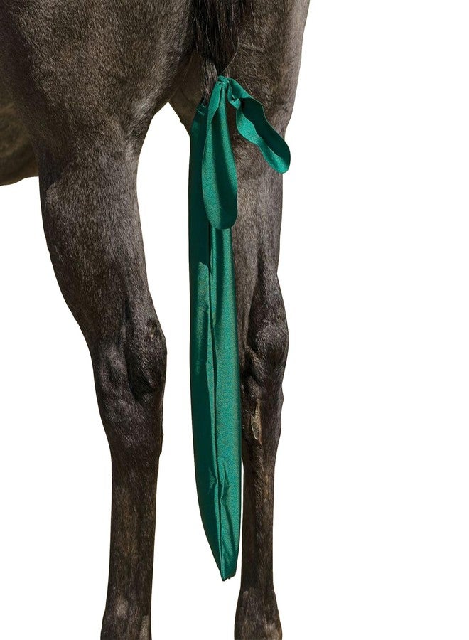  ألترا فلكس حقيبة ذيل من ليكرا فائقة المرونة للخيول | طول 24 بوصة | حماية من الأشعة فوق البنفسجية | تصميم مطاطي ناعم | تحافظ على نظافة الذيل وتضفيره | حقيبة ذيل واحدة | اللون أخضر - Image 1
