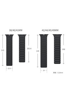 KENSUO Magnetic Bands Bracelet for Apple Watch Ultra/2 Band 49mm 45mm 44mm 46mm 42mm iWatch band 40mm 41mm 38mm Women/Men,Silicone Strap Sport Loop Wristbands for Apple Watch Series 10/9/8/7/6/5/4/3/2/SE, Black  - Image 5
