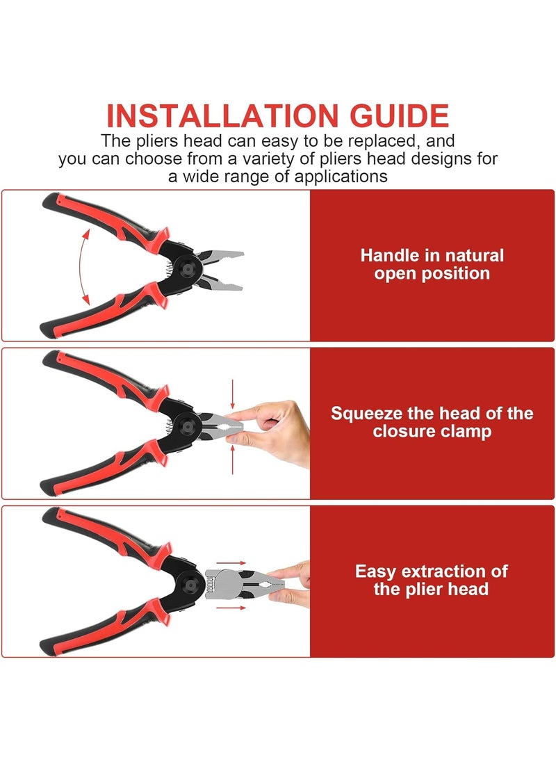 MATSON MATSON 5 in 1 Multifunctional Pliers Set Wire Stripper Tools Set Includes Cable Cutters Wire Stripper Crimping Plier Linesman Pliers Scissor Interchangeable Pliers with Storage Case  - Image 4