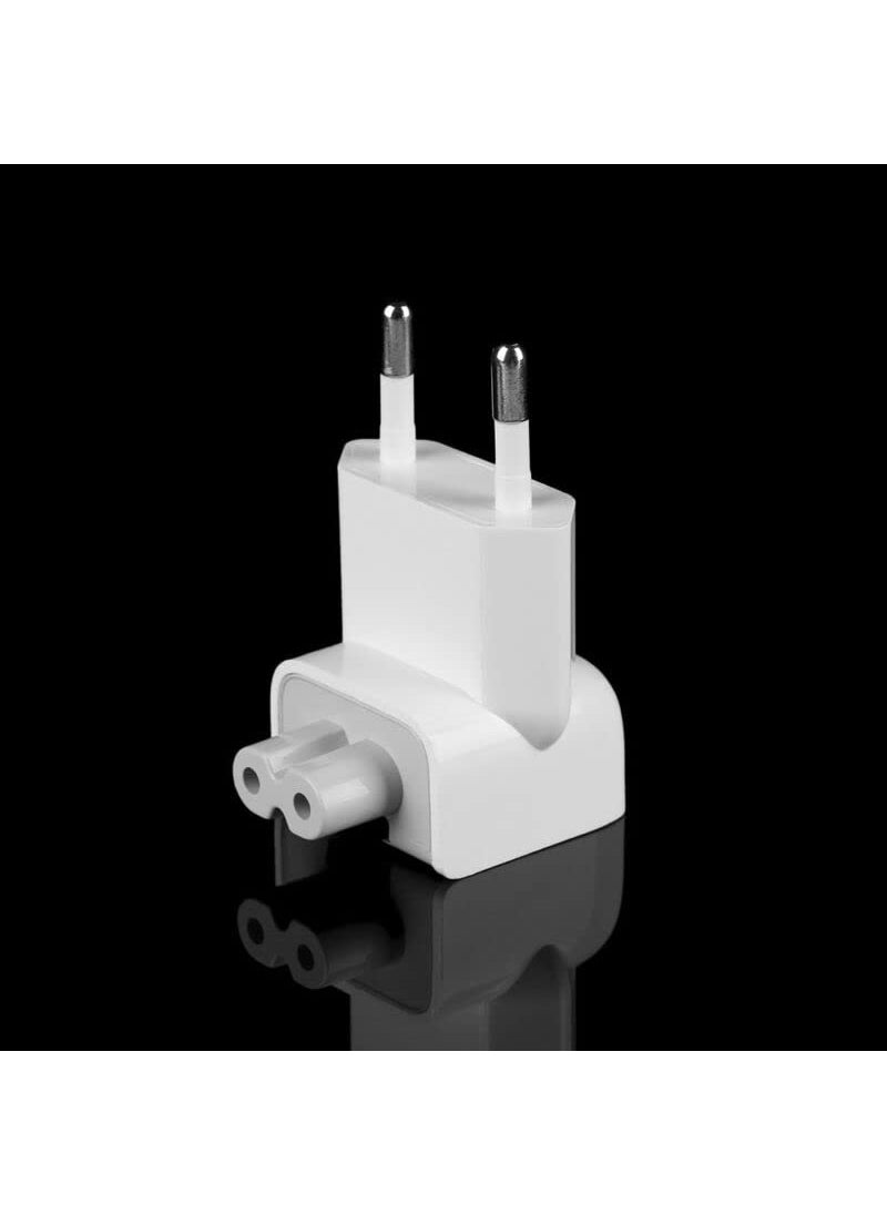 fdealz - fdealz 3 Pieces 2Pin EU Round Plug Duckhead Power Adapter Adaptor for Apple MacBook Mac iBook iPhone iPod AC Power Adapter Replacement for Your Charger Perfect for Traveling - Image 1