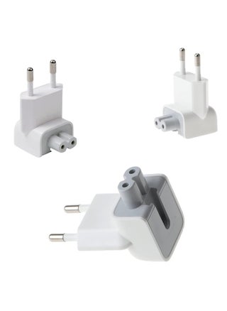 fdealz 3 Pieces 2Pin EU Round Plug Duckhead Power Adapter Adaptor for Apple MacBook Mac iBook iPhone iPod AC Power Adapter Replacement for Your Charger Perfect for Traveling - pzsku/Z5DEE482A86721C6D253AZ/45/1746562133/93700d99-fe53-4f6c-b20b-7f5b18c1eb9d