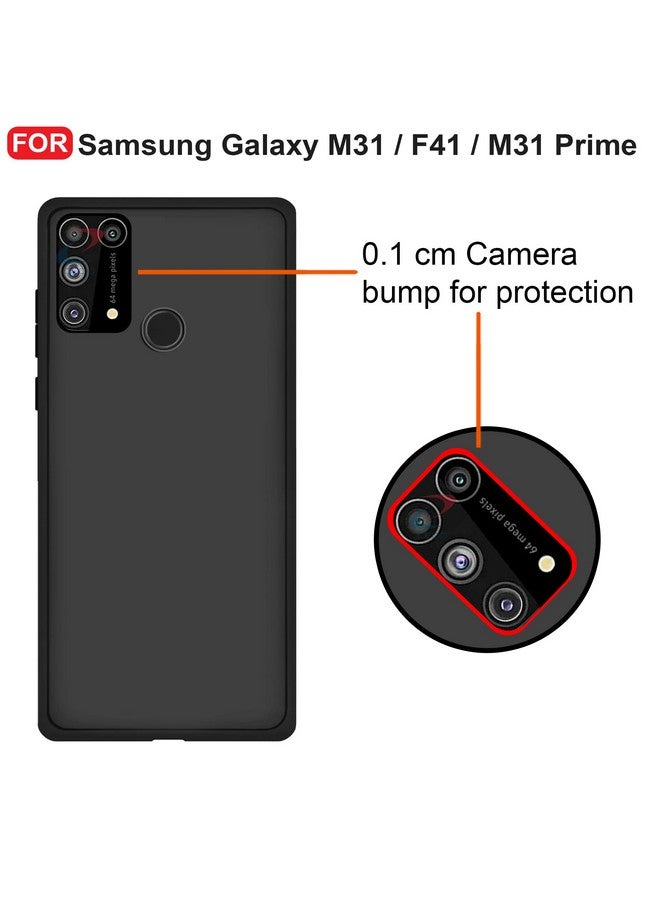 Cedo غطاء خلفي CEDO لهاتف سامسونج جالاكسي M31 / F41 / M31 (4G) برايم | حماية من نتوء الكاميرا ونحيف للغاية | غطاء خلفي مطاطي سيليكون ناعم مقاوم للصدمات (أسود) - Image 3