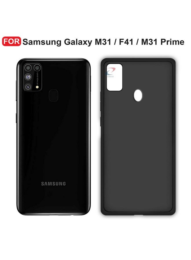 Cedo غطاء خلفي CEDO لهاتف سامسونج جالاكسي M31 / F41 / M31 (4G) برايم | حماية من نتوء الكاميرا ونحيف للغاية | غطاء خلفي مطاطي سيليكون ناعم مقاوم للصدمات (أسود) - Image 2