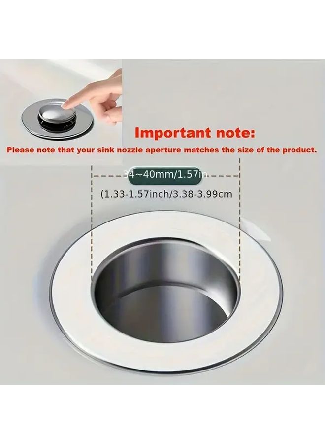 304 Stainless Steel Retractable Sink Drain Stopper Hair Catcher For 1 34 To 1 57 Inch Drain - Image 5