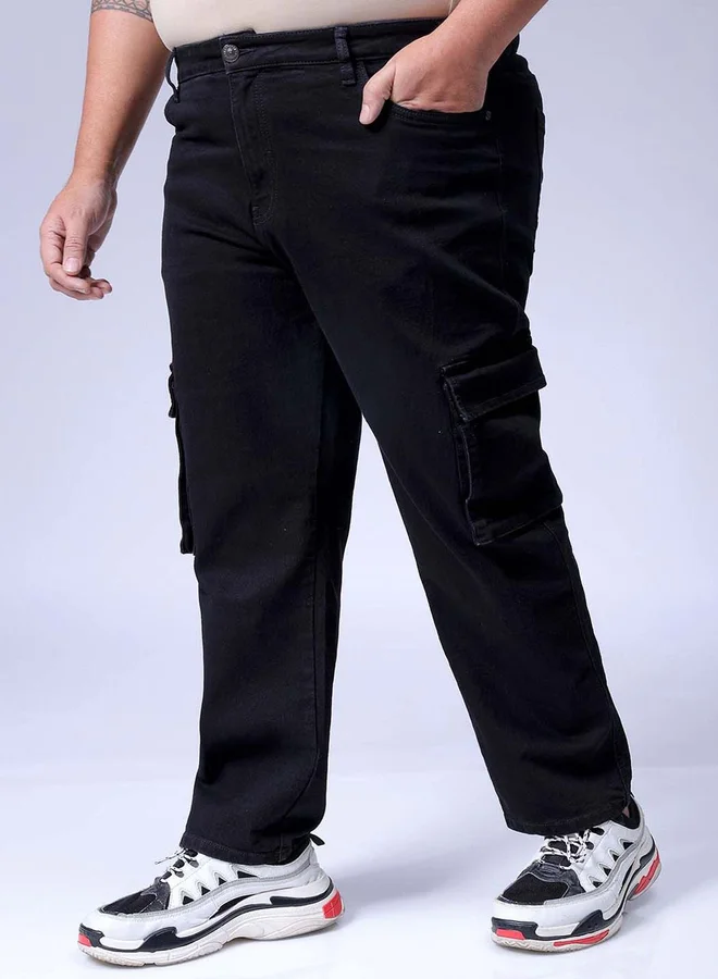 Take Two  Plus Size Men Regular Fit Cargo Jeans By HardSoda for Men | Best Price UAE
