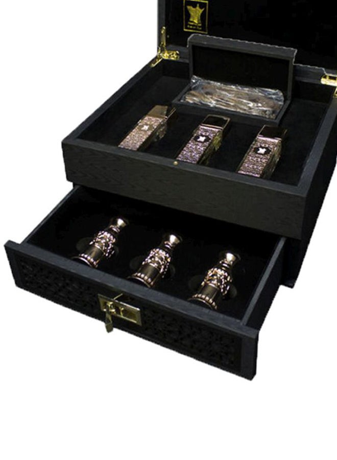 العربية للعود طقم هدايا في عبوة بزخارف إسلامية Concentrated Perfume 75 Ml, Agar Wood Oil 4 Ml, Incense 4 Ml, Oud 24ملليلتر - Image 2