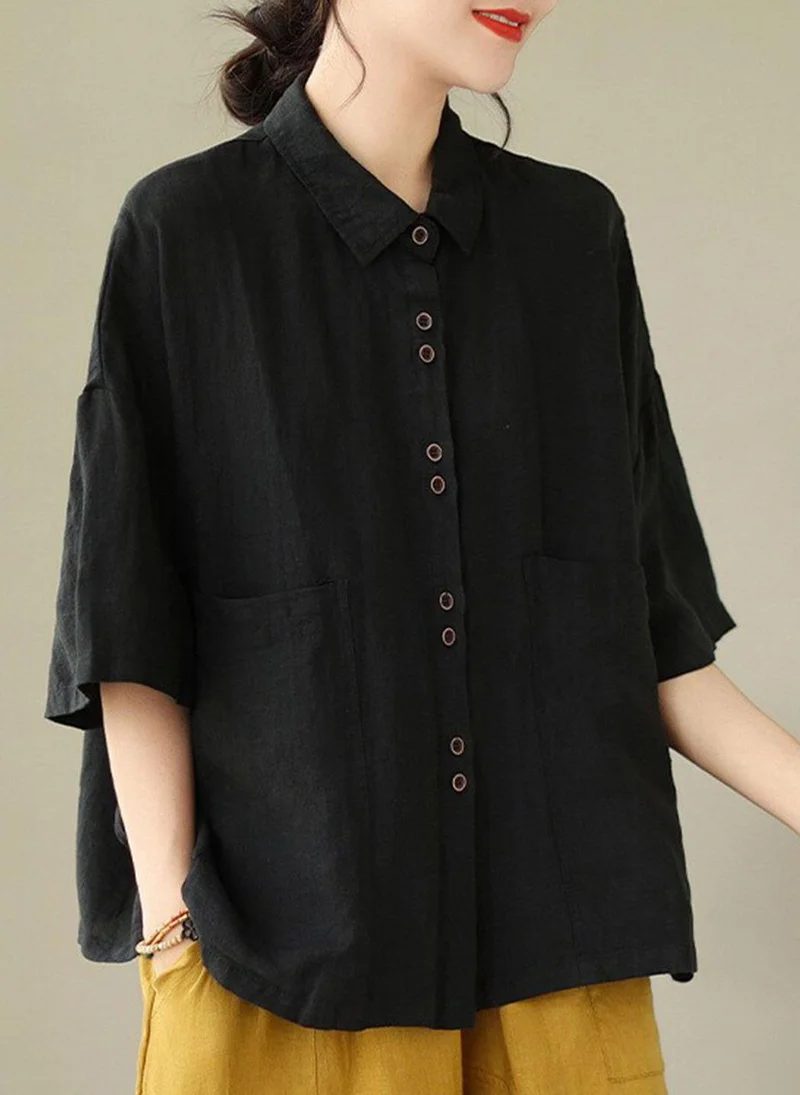 YUNIQEE Black Solid Shirt