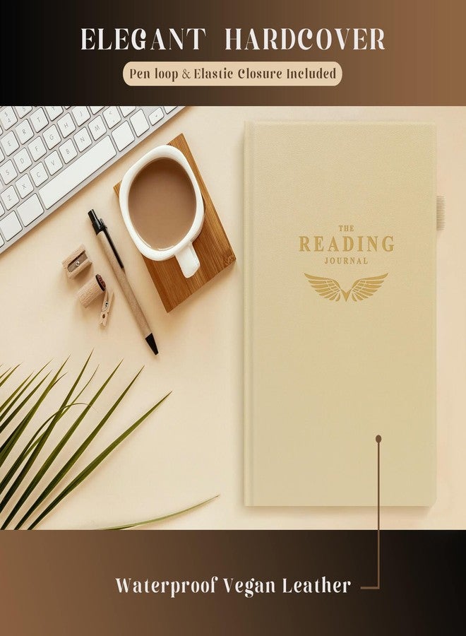مفكرة قراءة سيمفيا - سجل قراءة أنيق للمراجعات وتتبع التقدم - هدية مميزة لمحبي الكتب والقراء - 110 مراجعة كتاب (بيج) - Image 2