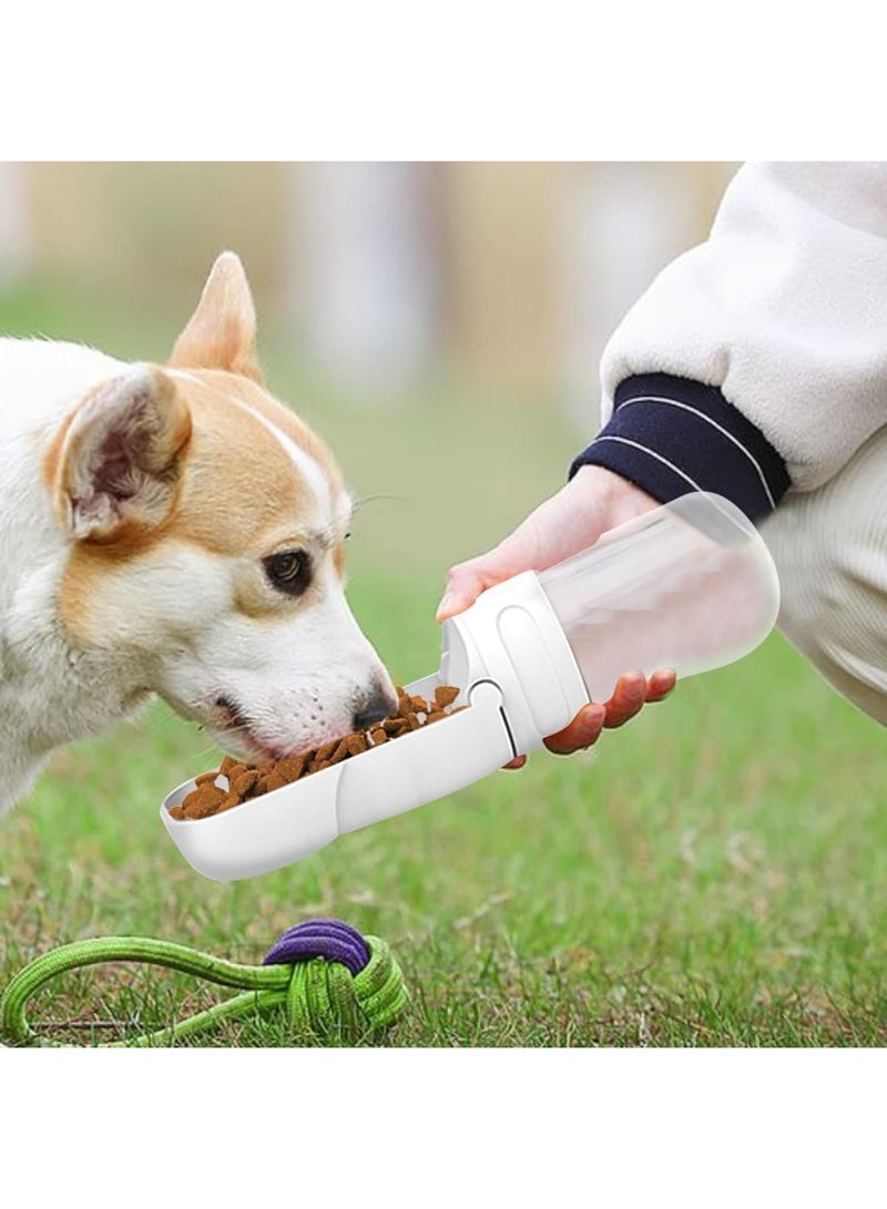 SOLARAE موزع مياه محمول للكلاب، وعاء مياه سفر للجراء، فلتر كربون نشط يزيل الشوائب والروائح، موزع مياه للحيوانات الأليفة من ABS، زجاجة مياه شرب للكلاب محمولة ضد التسرب، أبيض - Image 4