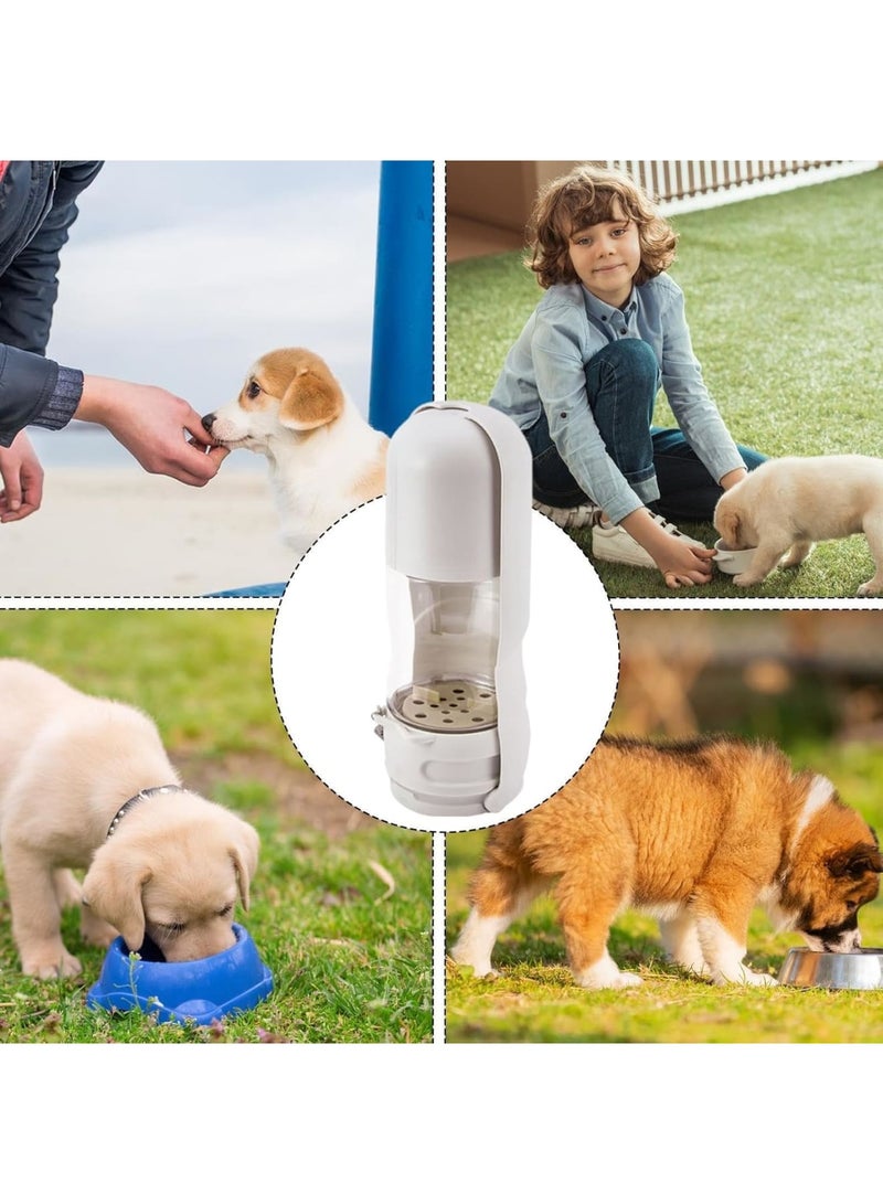 SOLARAE موزع مياه محمول للكلاب، وعاء مياه سفر للجراء، فلتر كربون نشط يزيل الشوائب والروائح، موزع مياه للحيوانات الأليفة من ABS، زجاجة مياه شرب للكلاب محمولة ضد التسرب، أبيض - Image 3