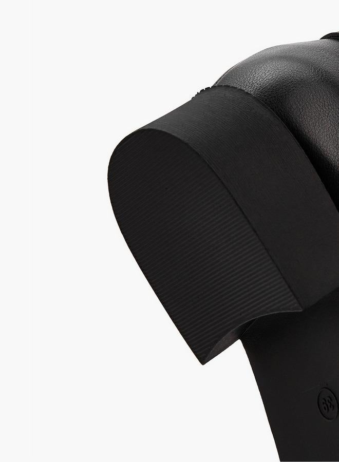 Flora Bella By Shoexpress Buckle Detail High Shaft Boots with Zip Closure - Image 3