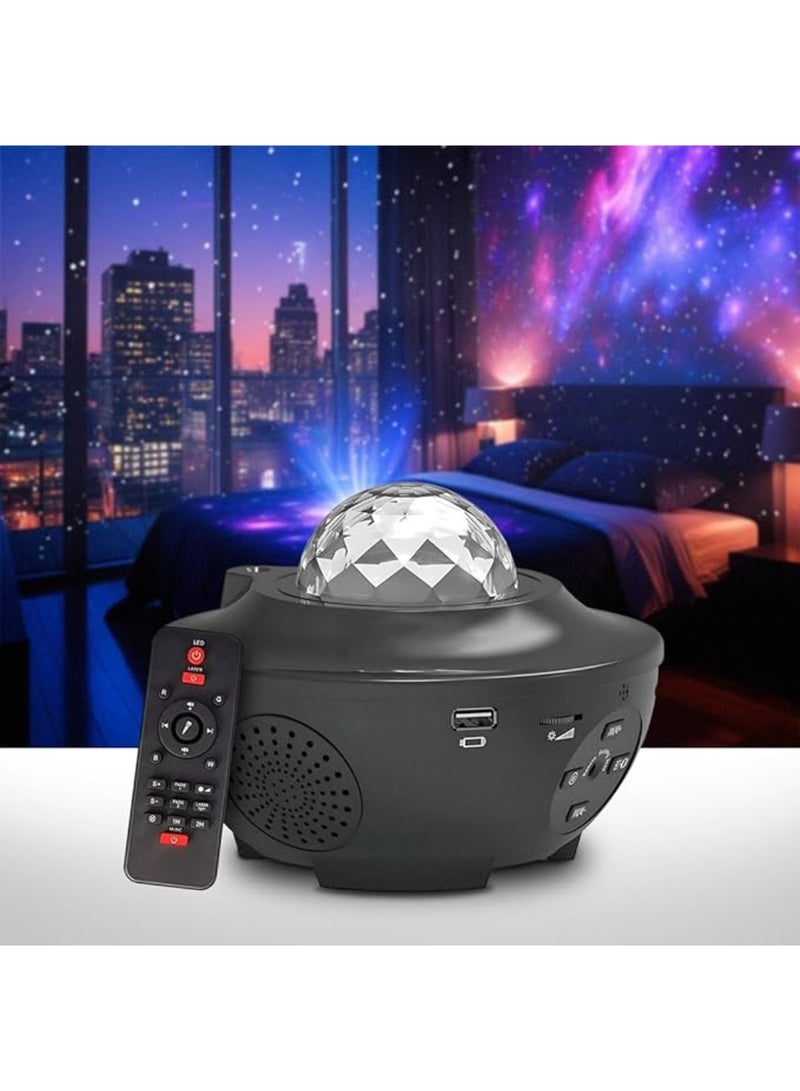 Cool Baby LED Star Projector Night Light with Ocean Wave & Starlight Effects– Premium Planetarium Projector with Built-in Speaker, USB Port & Sound-Activated Mode – Galaxy Light for Relaxation & Kids Room - Image 2