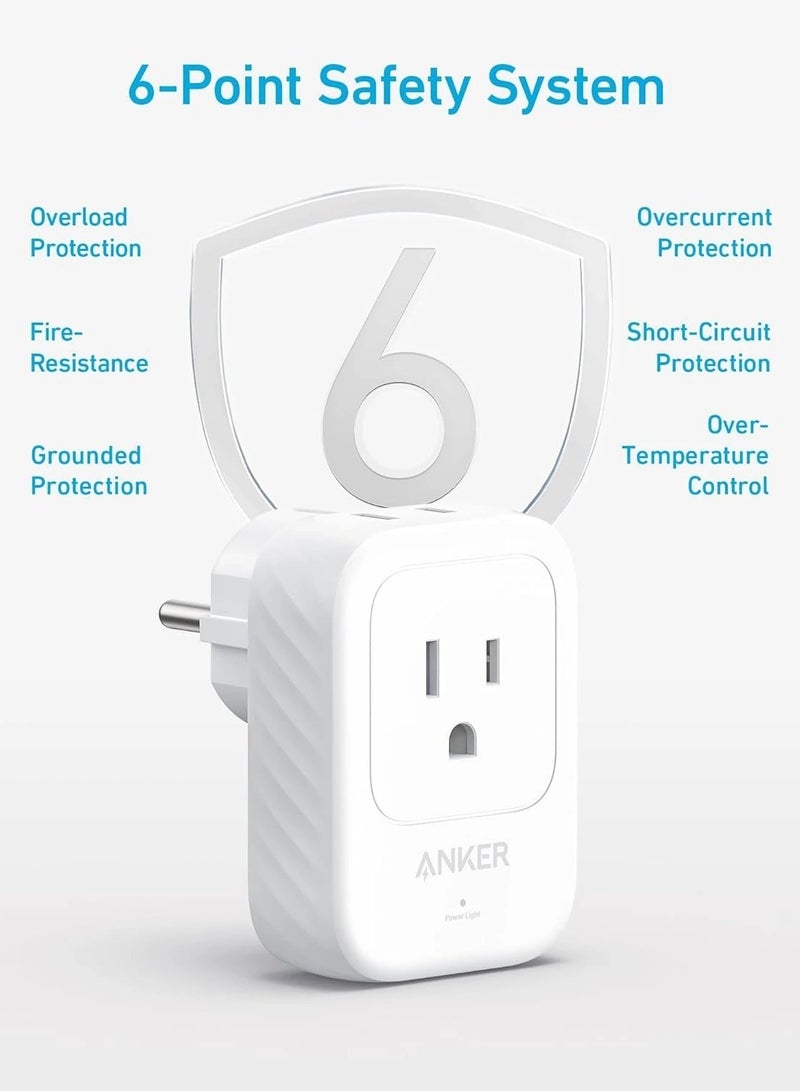 Anker Wall Charger (5-in-1) White | A92A2321 - Image 3