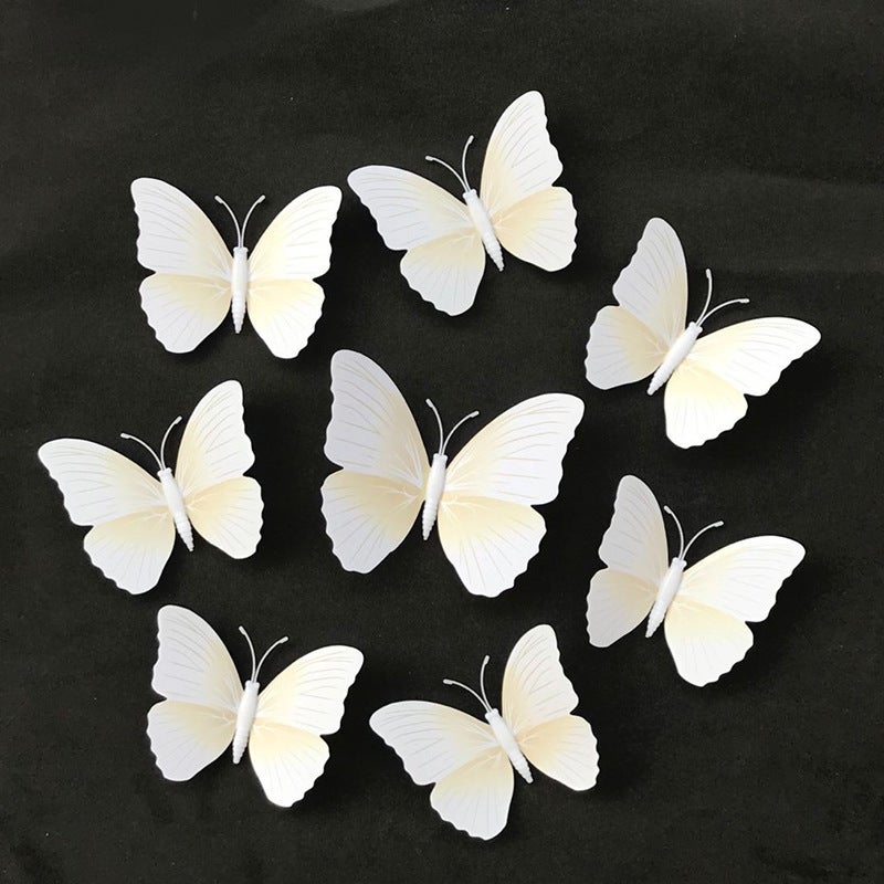 Solid Color Butterfly 6-12Cm3D Stereo Simulation Butterfly Wall Stickers Creative Decoration Butterfly Accessories Butterfly Crafts - Image 2