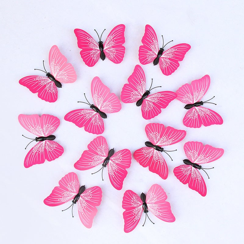 Solid Color Butterfly 6-12Cm3D Stereo Simulation Butterfly Wall Stickers Creative Decoration Butterfly Accessories Butterfly Crafts - Image 3