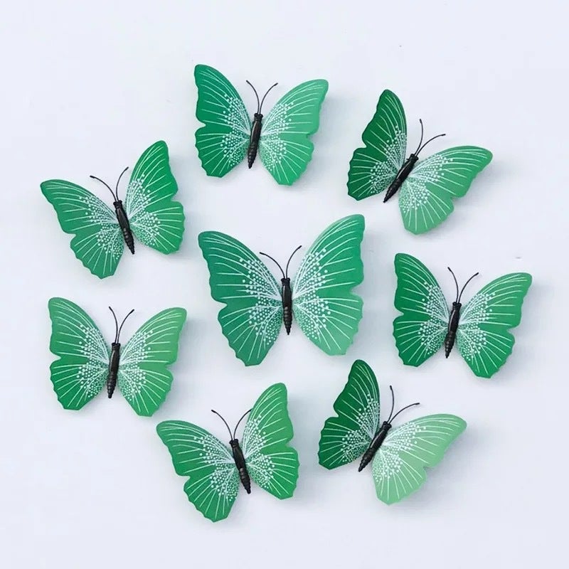 Solid Color Butterfly 6-12Cm3D Stereo Simulation Butterfly Wall Stickers Creative Decoration Butterfly Accessories Butterfly Crafts - Image 1