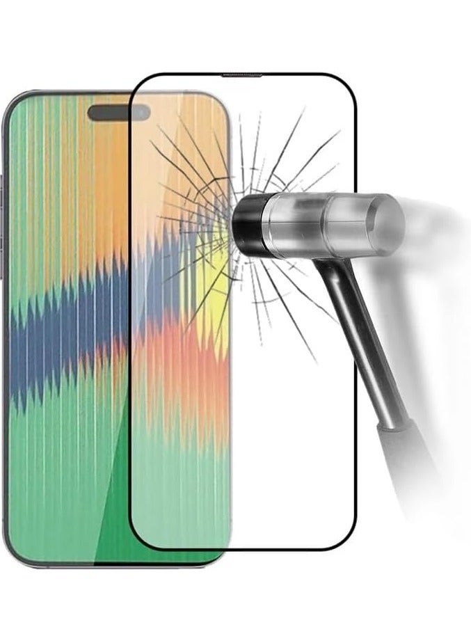 ELTRAZONE for Iphone 15 Pro Max Screen Protector 9H Tempered Glass Protector Full Glue Edge to Edge 9H Hardness Anti Fingerprint 3D Curved Scratch Resistance Glass for Iphone 15 Pro Max (5D Black) - Image 4