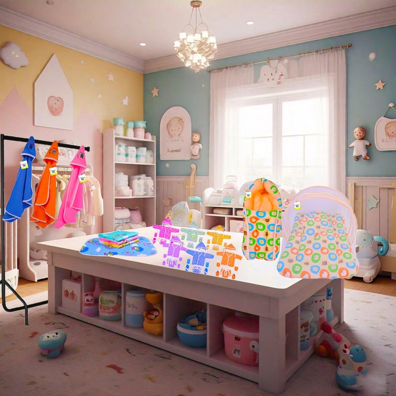 Toddylon 33 in 1 Baby Products All New Born Complete Daily Items | Gift Packs | Combos | Essentials Items | Hospital Kit | Baby Bed | Clothing Set (Multicolor, 0-6 Months) - Image 4