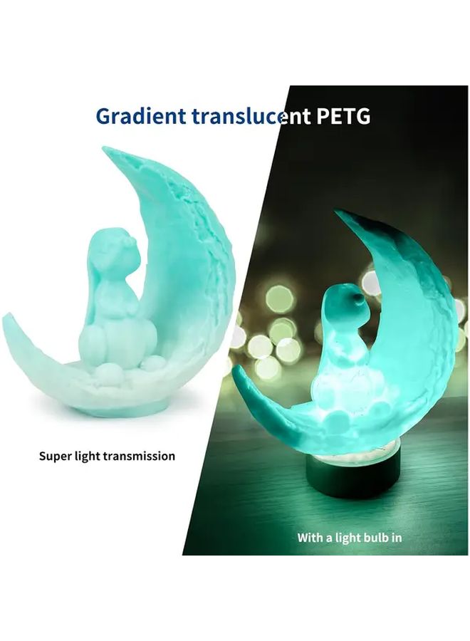 خيوط PETG متدرجة اللون من الأزرق إلى الأبيض ثنائية اللون بقطر 1.75 مم، قليلة التكهرب، عالية المتانة، بوزن 0.25 كجم على بكرة - Image 4