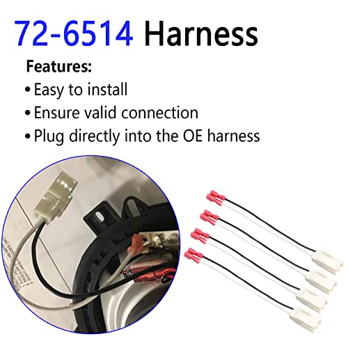 YMHHefy Car Speaker Adapter Wire Harness Front Rear Door 72-6514 Compatible with Dodge Chrysler Town & Country Dakota Ram Wrangler Speaker Wiring Harness Speaker Connector 4 Pack - Image 2