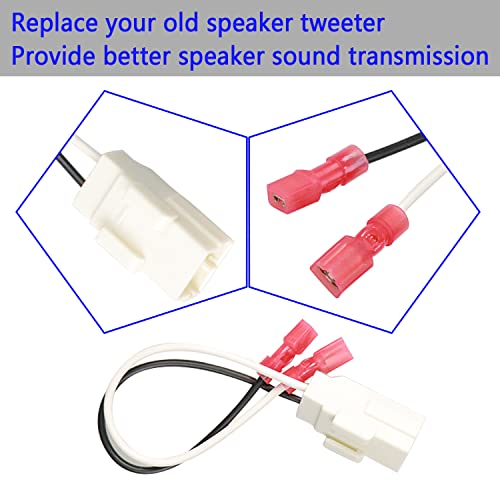 YMHHefy Car Speaker Adapter Wire Harness Front Rear Door 72-6514 Compatible with Dodge Chrysler Town & Country Dakota Ram Wrangler Speaker Wiring Harness Speaker Connector 4 Pack - Image 4