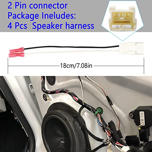 YMHHefy Car Speaker Adapter Wire Harness Front Rear Door 72-6514 Compatible with Dodge Chrysler Town & Country Dakota Ram Wrangler Speaker Wiring Harness Speaker Connector 4 Pack - Image 5