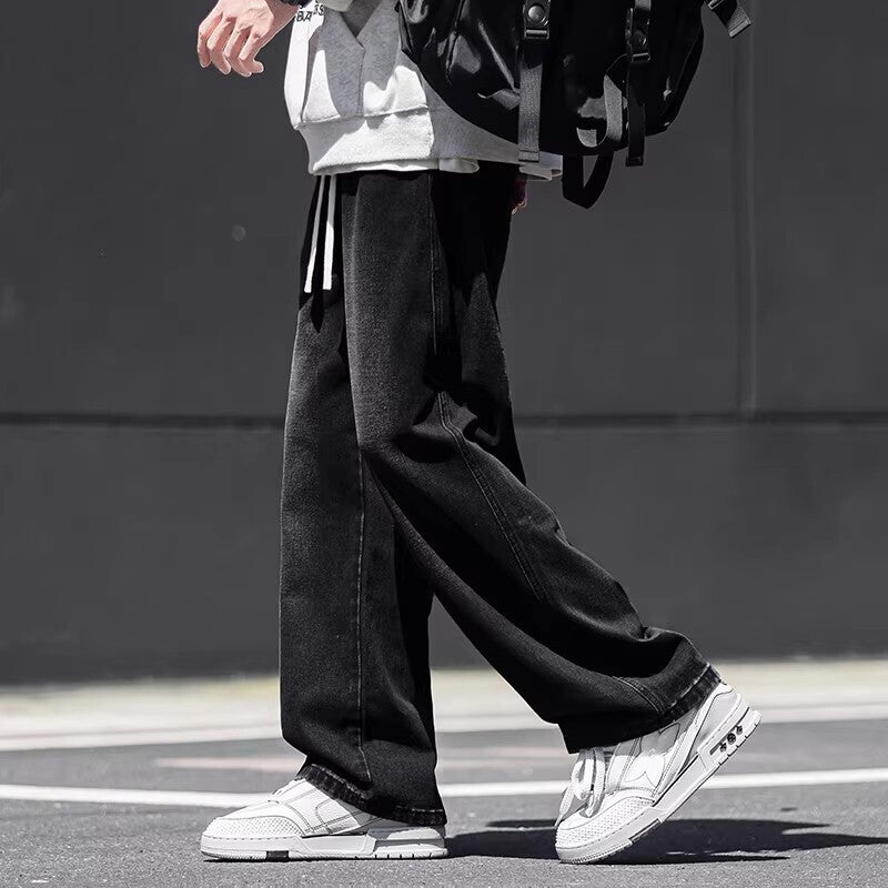 Unisex Classic Denim Jeans Loose Fit Daily Outdoor Wear - Image 3