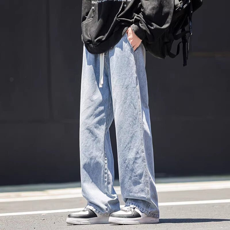 Unisex Classic Denim Jeans Loose Fit Daily Outdoor Wear - Image 5