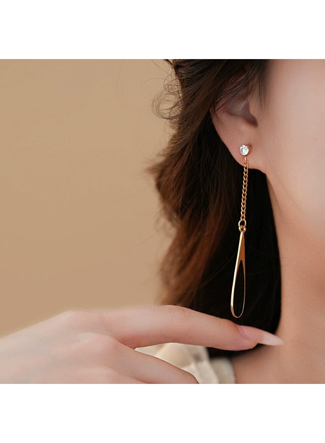 Goolsky Rhinestone Teardrop Enamel Earrings for Women – Minimalist European & American Chic Jewelry, Teardrop Enamel & Rhinestones, Formal/Daily Wear - Image 5