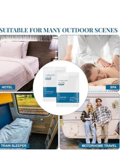 Generic Travel Disposable Bed Sheet Set 4Pcs Portable Disposable Sheet And Disposable Pillowcase Set  Suitable For Travel Hotel Business Travel  Spa  Hospital  - Image 5