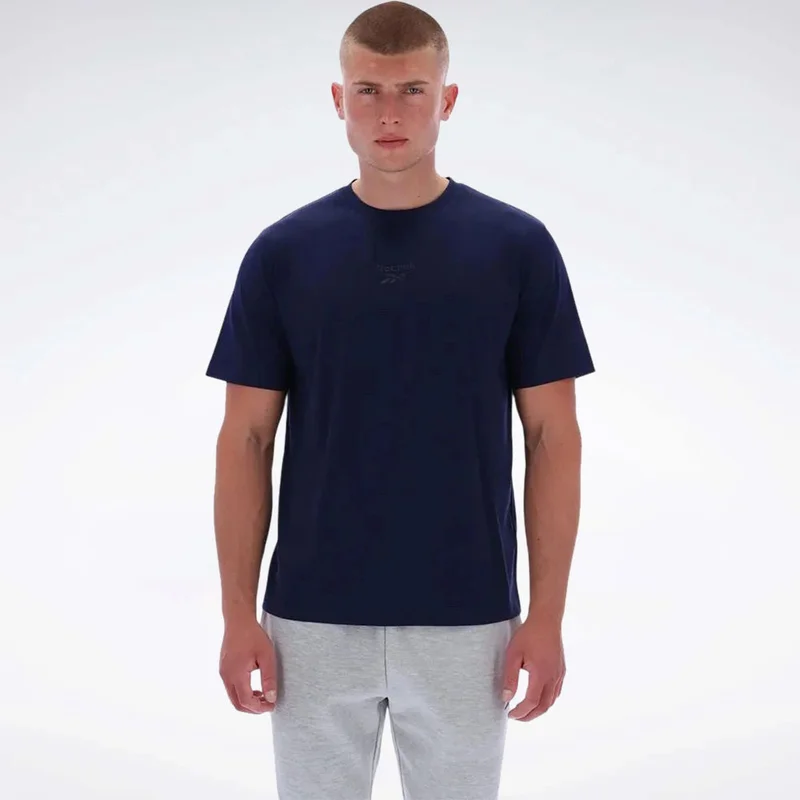 Reebok Adrian Short Sleeve Crewneck Men's Tee - Vector Navy