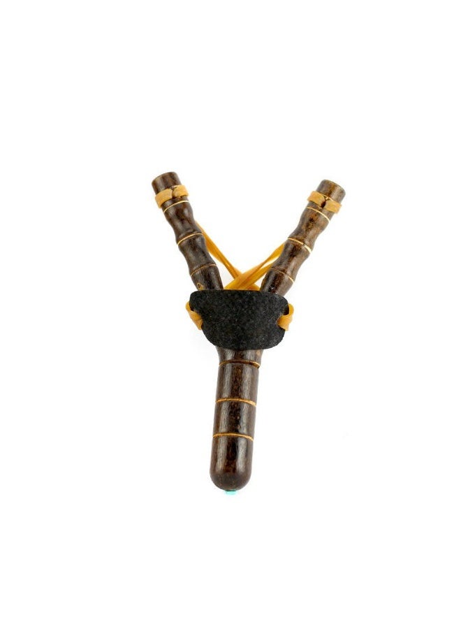 Bamboo Style Wooden Slingshot Outdoor Shooting Toy for Kids Educational Safe Non Harmful Bow - Image 1