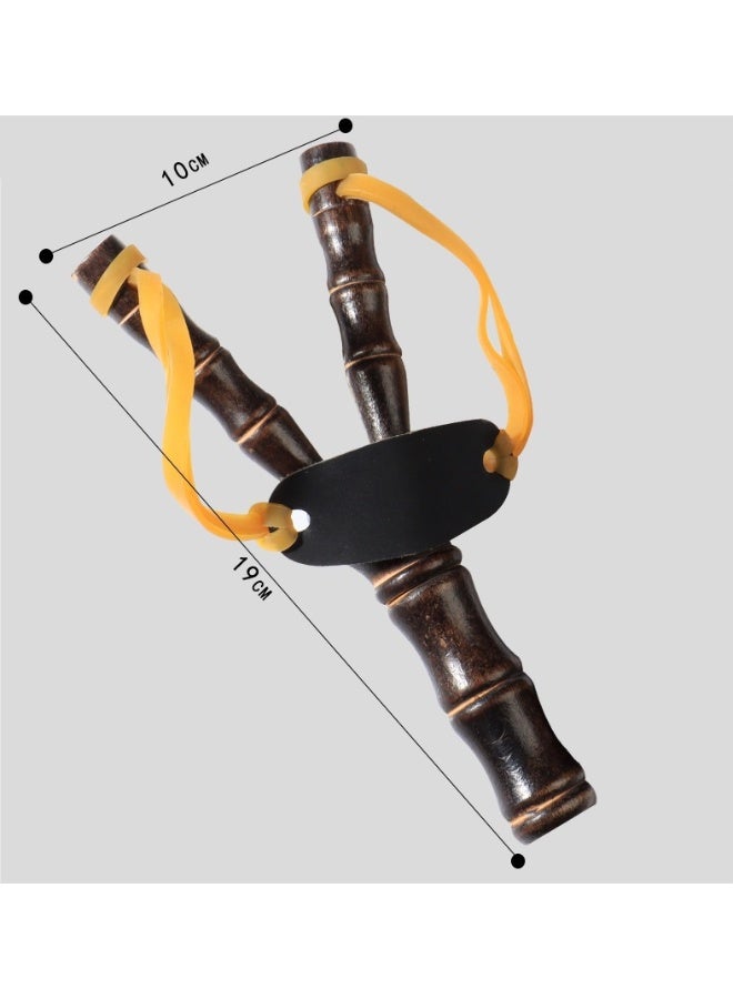 Bamboo Style Wooden Slingshot Outdoor Shooting Toy for Kids Educational Safe Non Harmful Bow - Image 3
