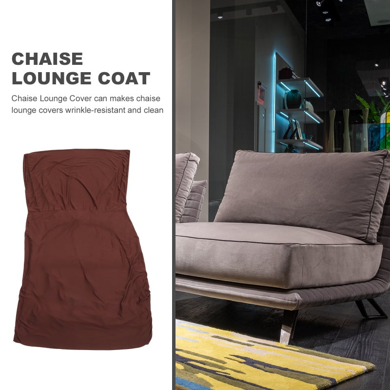 Lounge Cover Stretch Armless Chaise Longue Slipcover Furniture Cover Protector - Image 4
