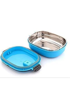 Excefore Lunch Box, Rectangle Thermal for Food Stainless Steel Lunch Container Lunch Box Food Storage Container Thermos for Hot Food 900ML (Blue 1 Layer)  - Image 4