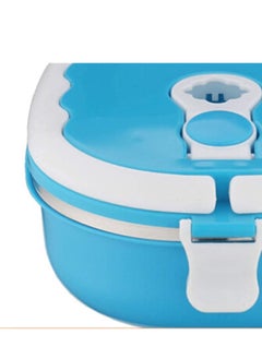 Excefore Lunch Box, Rectangle Thermal for Food Stainless Steel Lunch Container Lunch Box Food Storage Container Thermos for Hot Food 900ML (Blue 1 Layer)  - Image 3