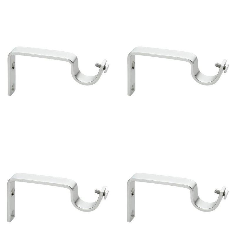 GLOXY ENTERPRISE Stainless Steel Curtain Support/Rod Brackets/Clamps Holders for Curtain Bracket and Rod Support (Pair of 2) - Image 4