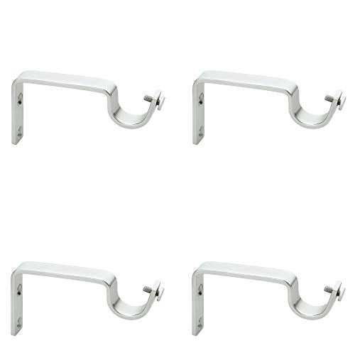 GLOXY ENTERPRISE Stainless Steel Curtain Support/Rod Brackets/Clamps Holders for Curtain Bracket and Rod Support (Pair of 2) - Image 1