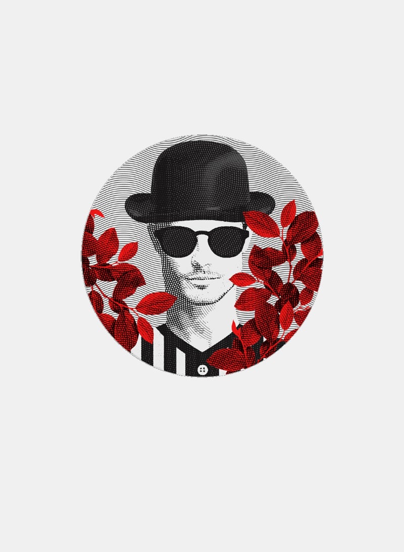 Baci milano Set of 6 melamine COASTER MR. BLACK diam. 10 cm - Image 1