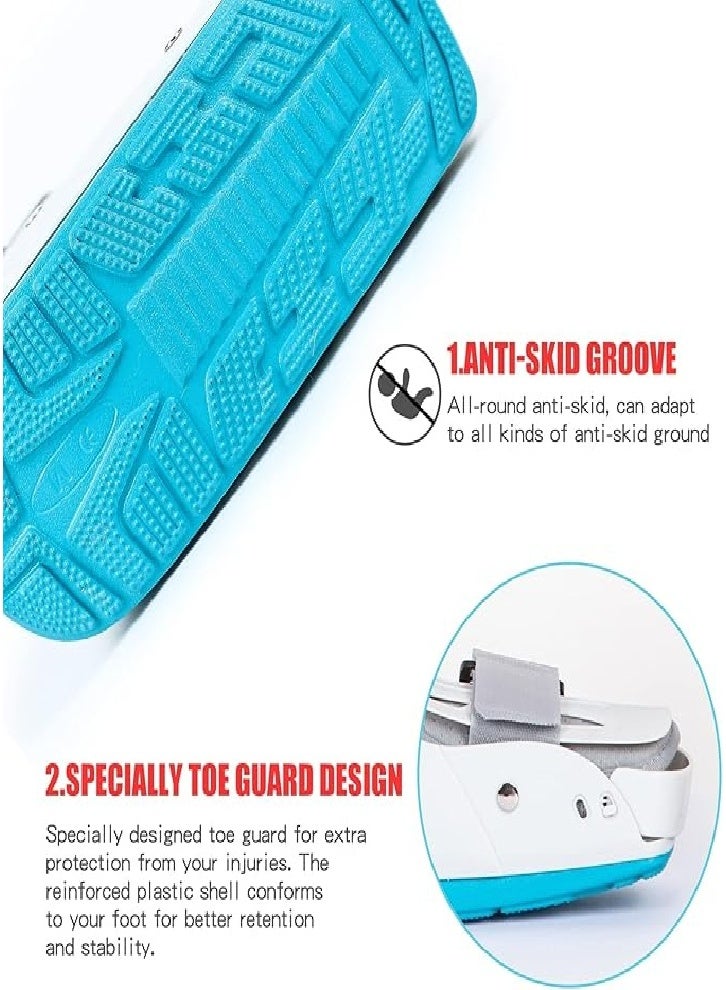 أحذية مشي طبية قابلة للنفخ عالية الجودة، أحذية تقويم العظام الطويلة، أحذية الكسور، أحذية مشي خفيفة للغاية، مناسبة للكاحلين الملتوية أو كسور القدم أو التهاب وتر أخيل - Image 3