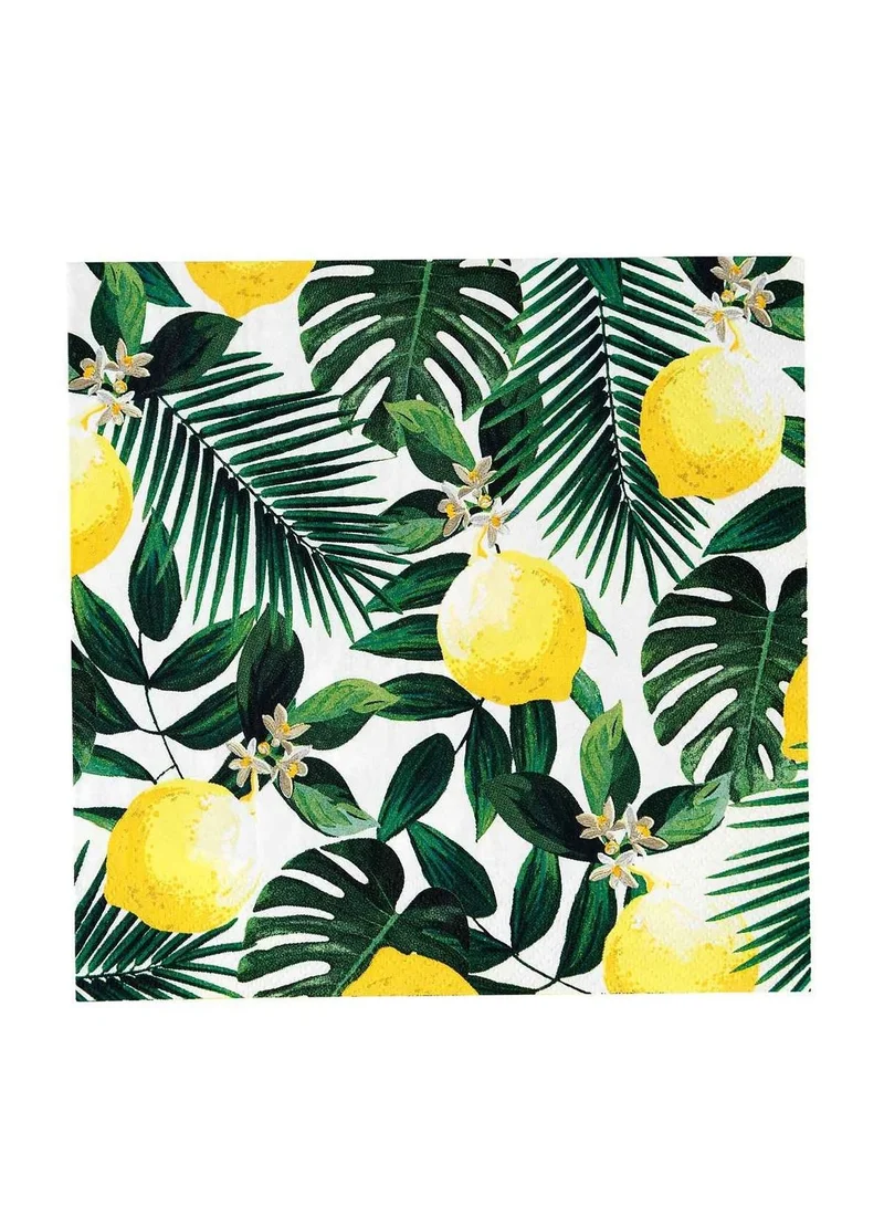 Talking Tables Lemon Designed Table Napkin 20pcs