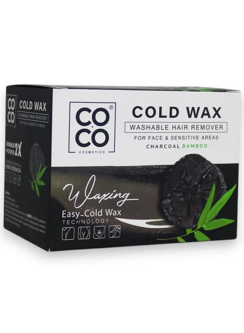Coco Cold Wax Washable Hair Remover For Face & Sensitive Areas Charcoal Bamboo 250g - Image 1