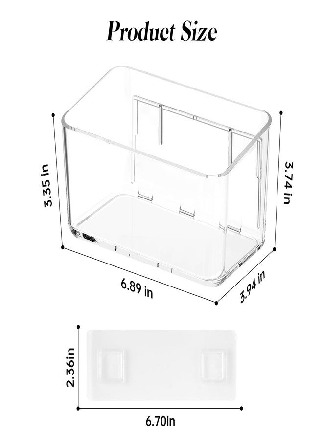 PAVSTINE 2 Pack Clear Shower Shelf, Adhesive Bathroom Shower Shelves, Wall Mounted Bathroom Shower Organizer, No Drill shower Shelves with Self Adhesive Tape for Bathroom, Kitchen, Transparent - Image 5