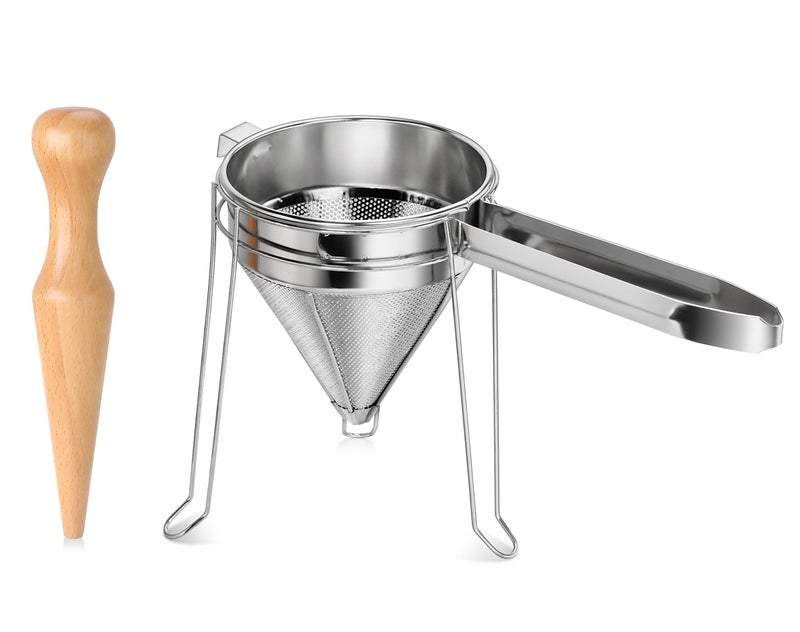 New Star Foodservice 42566 3Piece Stainless Steel China Cap Strainer Set