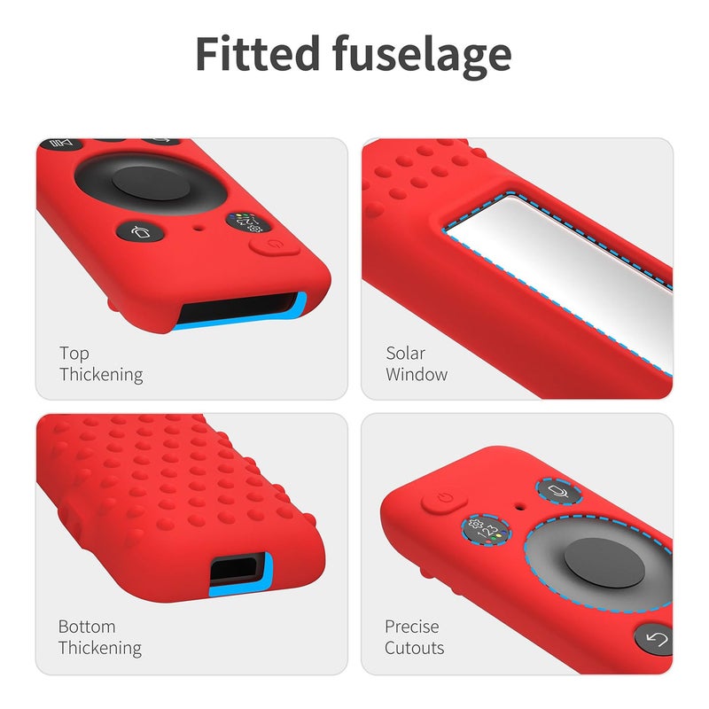 AKSHFETH Silicone Cover for 5.59 Inch Samsung BN59-01455a BN59-01432J Samsung Solar Cell Remote Control Cover 2023 8K Neo QLED HDR Smart TV Silicone Case (Red) - Image 5