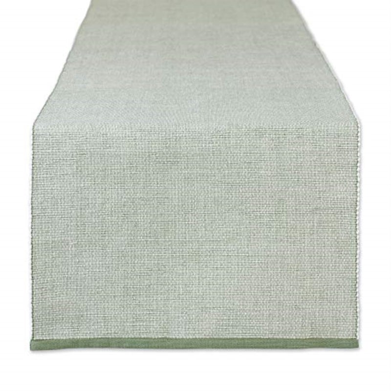Design Imports DII Artichoke Eco-Friendly Chambray Fine Ribbed Table Runner 13x72 inches - Image 1
