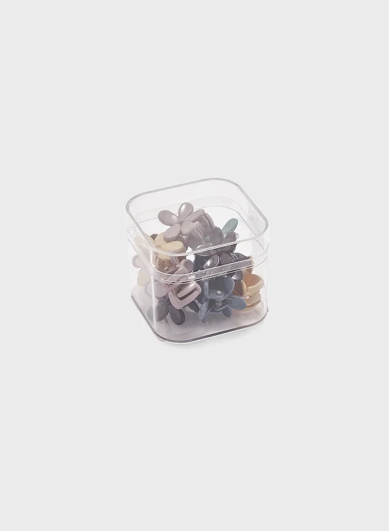 Ginger 10 Pack Mini Floral Hair Claw Clip
