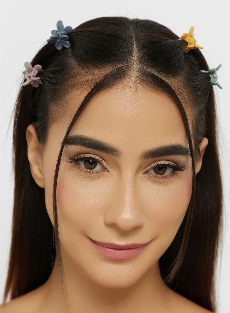 Ginger 10 Pack Mini Floral Hair Claw Clip